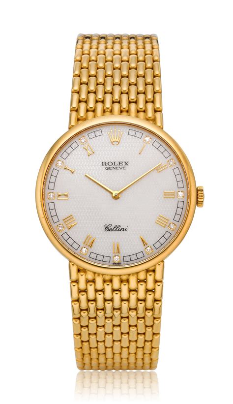 rolex cellini 18k gold watch